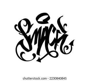 graffiti art design word of SMACK