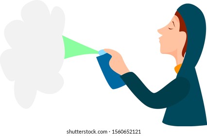 Graffiti art, illustration, vector on white background.