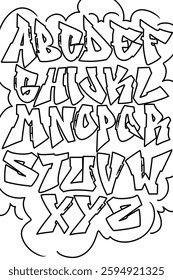 Graffiti Art Letter Style Vector 