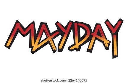 graffiti art mayday text design