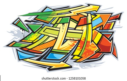 Graffiti art mural