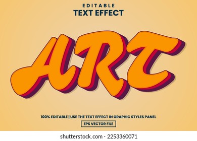 Graffiti art text style, editable text effect template vector illustration
