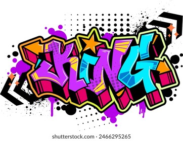 Graffiti art text vector illustration