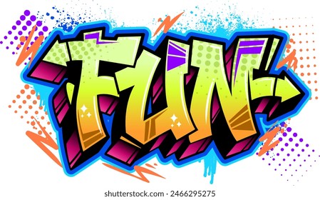 Graffiti art text vector illustration