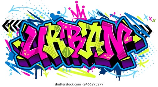 Graffiti art text vector illustration