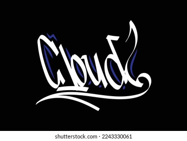 graffiti art word of CLOUD