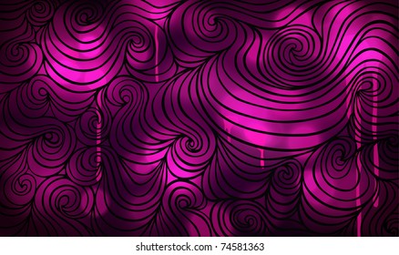 Graffiti Background with doodle ornament, vector illustration