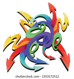 Graffiti background. Horizontal graffiti banner. Vector EPS 10 illustration.
