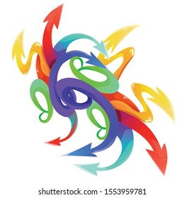 Graffiti background. Horizontal graffiti banner. Vector EPS 10 illustration.