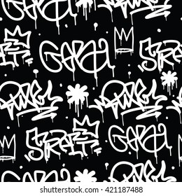 Graffiti background seamless pattern