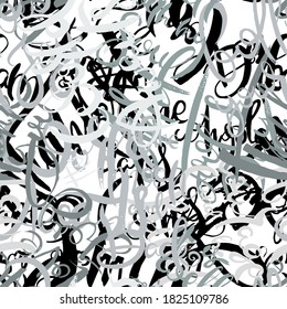 Graffiti background seamless pattern. Hand style tagging. Vandal vector lettering