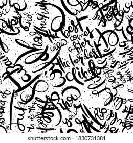 Graffiti background seamless pattern. Hand style tagging. Vandal vector lettering