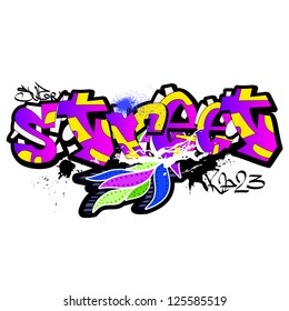 Graffiti background, urban art