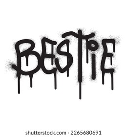 Graffiti beastie text with black spray paint