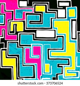 Graffiti beautiful abstract polygons vector illustration