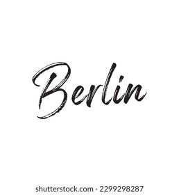 graffiti Berlin word in black over white