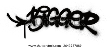 Graffiti bigger text sprayed in black over white