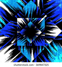 Graffiti blue on a black background vector illustration