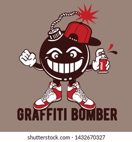 Graffiti Bomber Character Design Vector Illustration