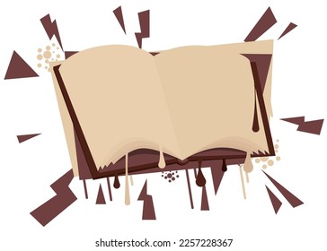 Graffiti Book Background. Abstract modern education street art decoration performed in urban painting style.