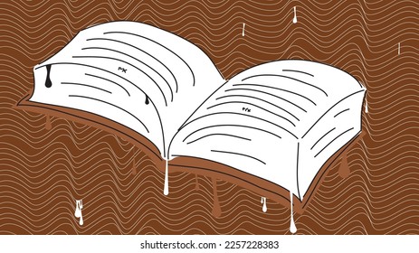 Graffiti Book Background. Abstract modern education street art decoration performed in urban painting style.
