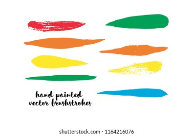 Graffiti Border Vector Watercolor Brushstrokes. Doodles, Buttons, Stains, Splashes, Scribble Hand Painted Vector Set. Vintage Uneven Textured Paintbrush Logo Elements. Rough Highlight Swatches