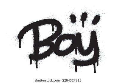 graffiti boy word and symbol sprayed in black