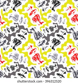 Graffiti bright seamless pattern on a white background vector illustration