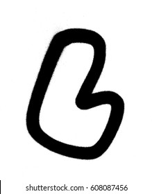 graffiti Bubble Font L in black on white