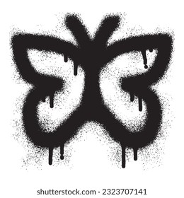Graffiti butterfly icon and
