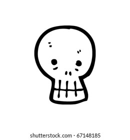 cráneo de caricatura de graffiti