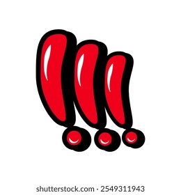 Graffiti caution icon. Vector illustration.