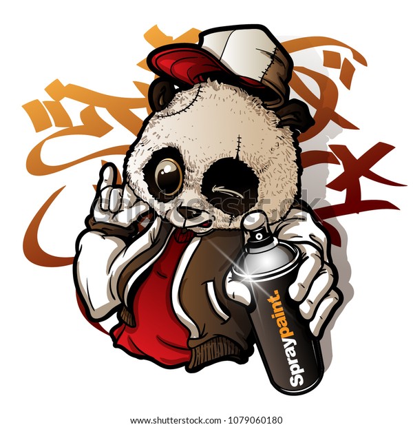 Descubra Personaje De Graffiti Adorable Panda Sosteniendo Imagenes De Stock En Hd Y Millones De Otras Fotos Ilustraciones Y Vectores En Stock Libres De Regalias En La Coleccion De Shutterstock Se Agregan Miles De Imagenes Nuevas De Alta Calidad Todos