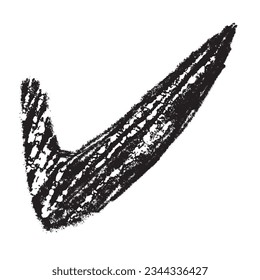 graffiti check mark sprayed in black over white.Vector illustration.