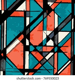 graffiti colored geometrical objects vector illustration