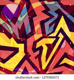 graffiti colored pattern quality illustration for your design