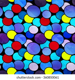 graffiti colored small circles grunge texture seamless pattern