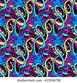 graffiti colorful abstract polygons beautiful seamless background