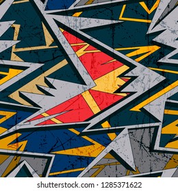 Graffiti colorful background seamless texture