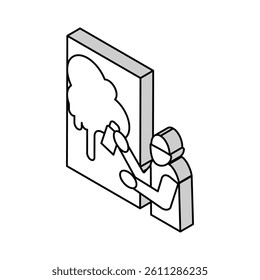 graffiti crime isometric icon vector. graffiti crime sign. isolated symbol illustration