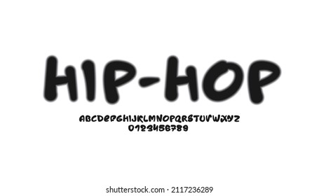 Graffiti cursive font, handwritten alphabet, street city style, vector illustration 10EPS