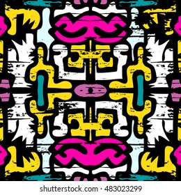 Graffiti delicate abstract seamless background vector illustration