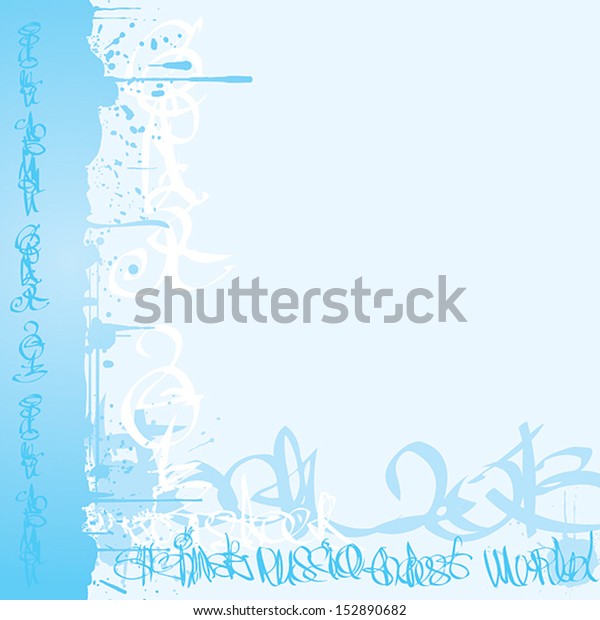 Graffiti Design Blue Background Stock Vector (Royalty Free) 152890682