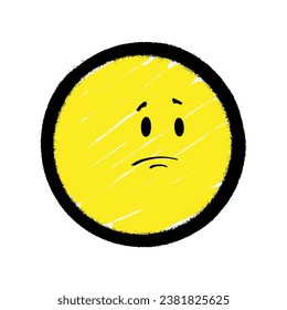 Graffiti emoticon. Smiling face painted spray paint. Vector illustration