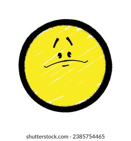 Graffiti emoticon. Smiling face painted spray paint. Vector illustration