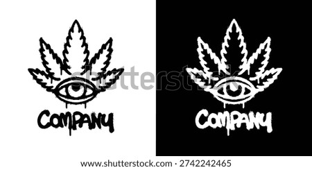 Graffiti Eye Hemp logo vector design