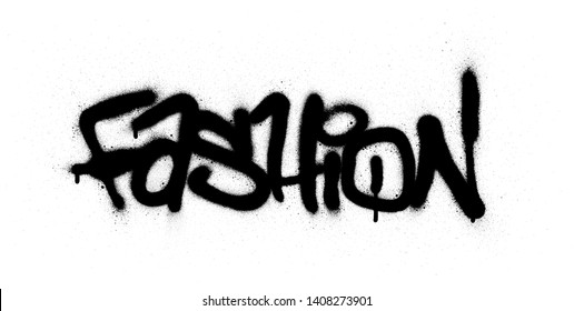 Graffiti Fashion Word Sprayed Black Over Stock Vector Royalty Free Shutterstock