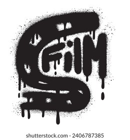 graffiti film camera. Film roll in spray style. Vector illustration isolated on white background.
