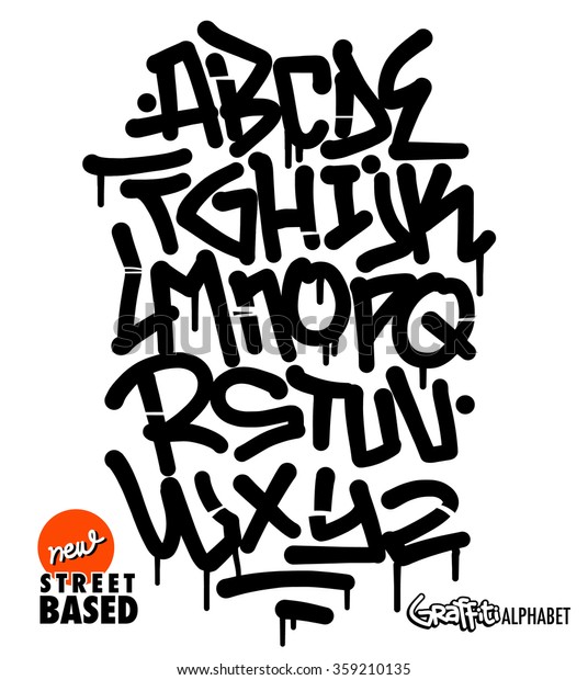 Graffiti Font Stock Vector (Royalty Free) 359210135