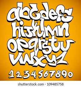 Graffiti Font Alphabet